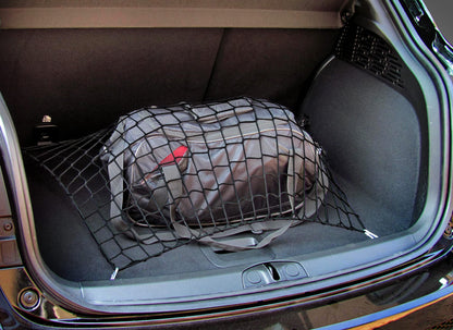 TrunkExpert trunk net compatible with Ford Kuga III SUV, from 2019, elastic luggage net organizer & security for car net storage, net bag with Velcro.