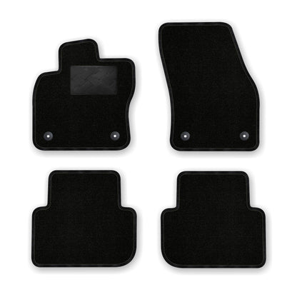 Bear-AFC car floor mats ideal for VW Tiguan AD1 from 2016, car carpets needle felt black, edge stitching black, plastic step protection, set of 4 pieces, VW60850