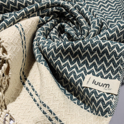 Luum® beach towel large 90x200 Hammam towel sauna towel bath towel hand towel yoga towel shower towel beach towel sauna towel travel towel Turkish towels, women men, 100% cotton, petrol