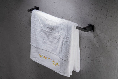 Sagittarius One 270S1-B towel holder in matt black | 70cm bathroom towel holder | Brass black towel bar | Black wall towel holder | Rust-free square towel holder