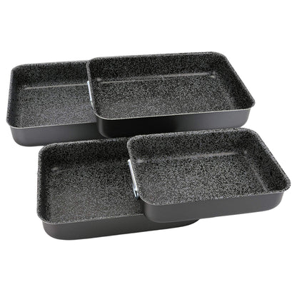 ALLUFLON Traditional Italian Lasagna Pan, Aluminum, Black, 40 x 28 cm