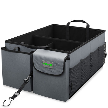 Drive Auto Products, Car Organizer - Trunk Organizer - Trunk Bag with Straps - Handy Car Foldable Box - Sturdy Bag with Multiple Compartments.