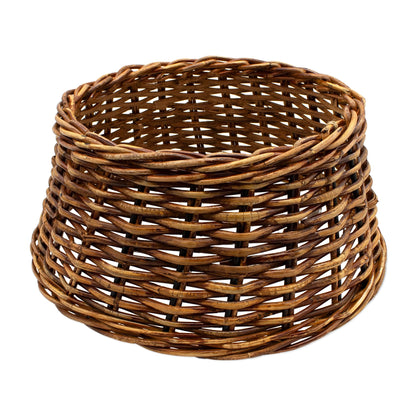 Natural 60cm Willow Rattan Christmas Tree Skirt - Cover for the tree stand - Christmas Tree Blanket Tree Collar Tannenbaum Rock