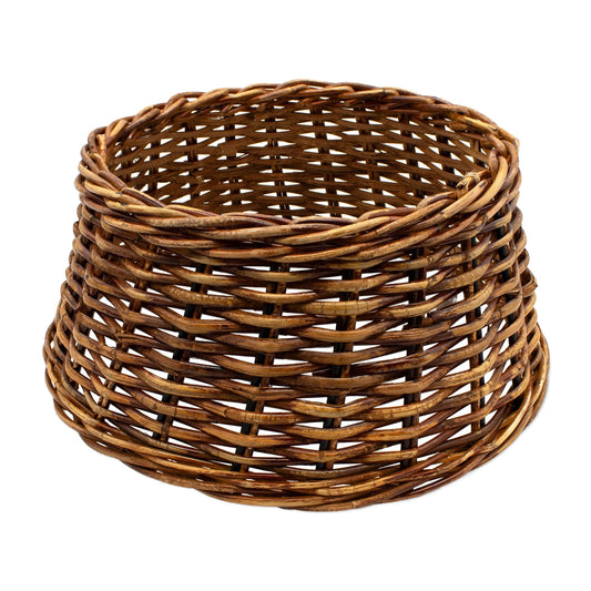 Natural 60cm Willow Rattan Christmas Tree Skirt - Cover for the tree stand - Christmas Tree Blanket Tree Collar Tannenbaum Rock