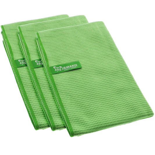 Jemako dry cloths in a set of 3 large 45 x 80 cm (Green)