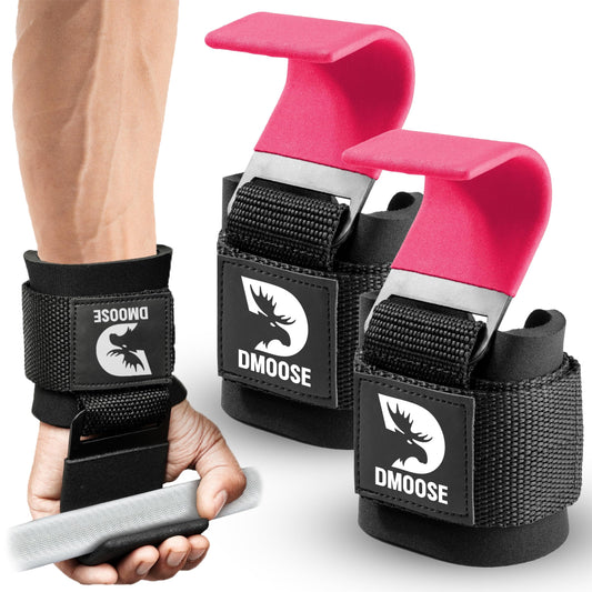 DMoose Fitness Straps for Men & Women (Pair) - Durable 8mm Thick Wrist Straps made of Nylon - Perfect for Powerlifting & Deadlifting Support - Grip Support for Strength Training