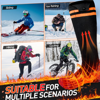 LanBlu Heated Socks for Women with App Control, 5000mAh Heated Socks with Battery, 4 Adjustable Heat Levels Heated Socks for Men, Washable Heated Socks for Skiing Cycling Camping