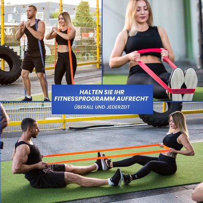 ActiveVikings® Pull-Up Fabric Fitness Bands - Perfect for Muscle Building - Fitness Band Chin-Up Bands Resistance Bands