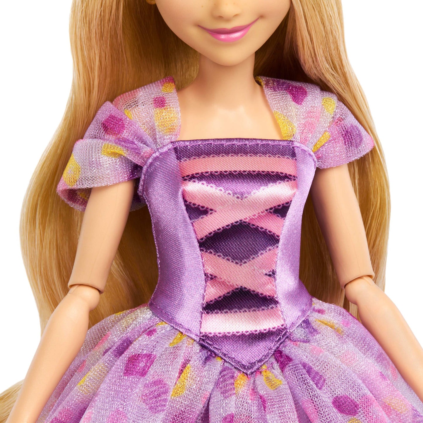 Mattel Disney Princess Birthday Celebration Rapunzel Deluxe Fashion Doll, inspired by the Disney movie "Tangled", perfect gift for special occasions for children and collectors, HYC38