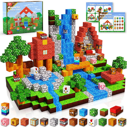 Goody King Magnetic Building Blocks Toy Set 100 Pcs Magnet Blocks for Kids Montessori Creative Toys for 4 5 6 7 8 9 Year Old Boys and Girls Magnetic Blocks Gifts for Children
