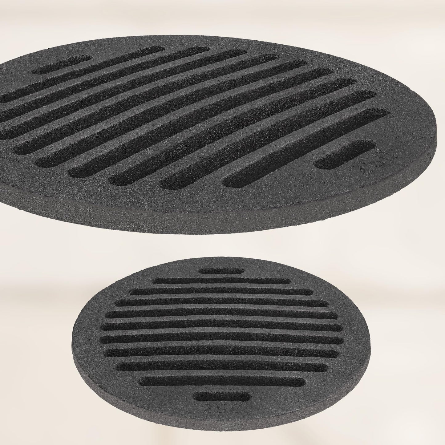 KOTARBAU Fireplace Grate Ø 25 cm Round Grate Ash Grate Stove Grill Grate Hearth Grate Grate Oven Grid Fireplace Spare Parts Accessories Cast Iron Grate Oven Grate Grill Fireplace Round