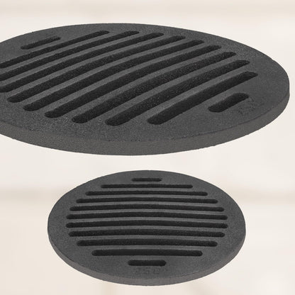KOTARBAU Fireplace Grate Ø 25 cm Round Grate Ash Grate Stove Grill Grate Hearth Grate Grate Oven Grid Fireplace Spare Parts Accessories Cast Iron Grate Oven Grate Grill Fireplace Round