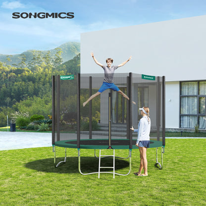 SONGMICS Trampoline Pad, Spring Cover in standard size for 305 cm trampolines, Ø 305 cm, 30 cm wide, UV-resistant, tear-resistant trampoline accessory, edge protection, green STP10GN