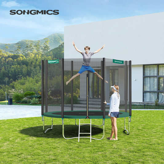 SONGMICS Trampoline Pad, Spring Cover in standard size for 305 cm trampolines, Ø 305 cm, 30 cm wide, UV-resistant, tear-resistant trampoline accessory, edge protection, green STP10GN