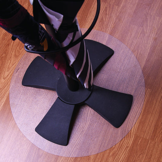 Floortex floor protection mat | Office chair pad ultimat | 60 cm diameter | made of original Floortex polycarbonate | transparent | round | for all floors