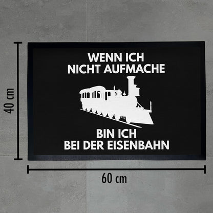 Trendation - Model Railway Doormat Gift for Train Enthusiasts Funny Quote Men's Doormat 60x40 cm