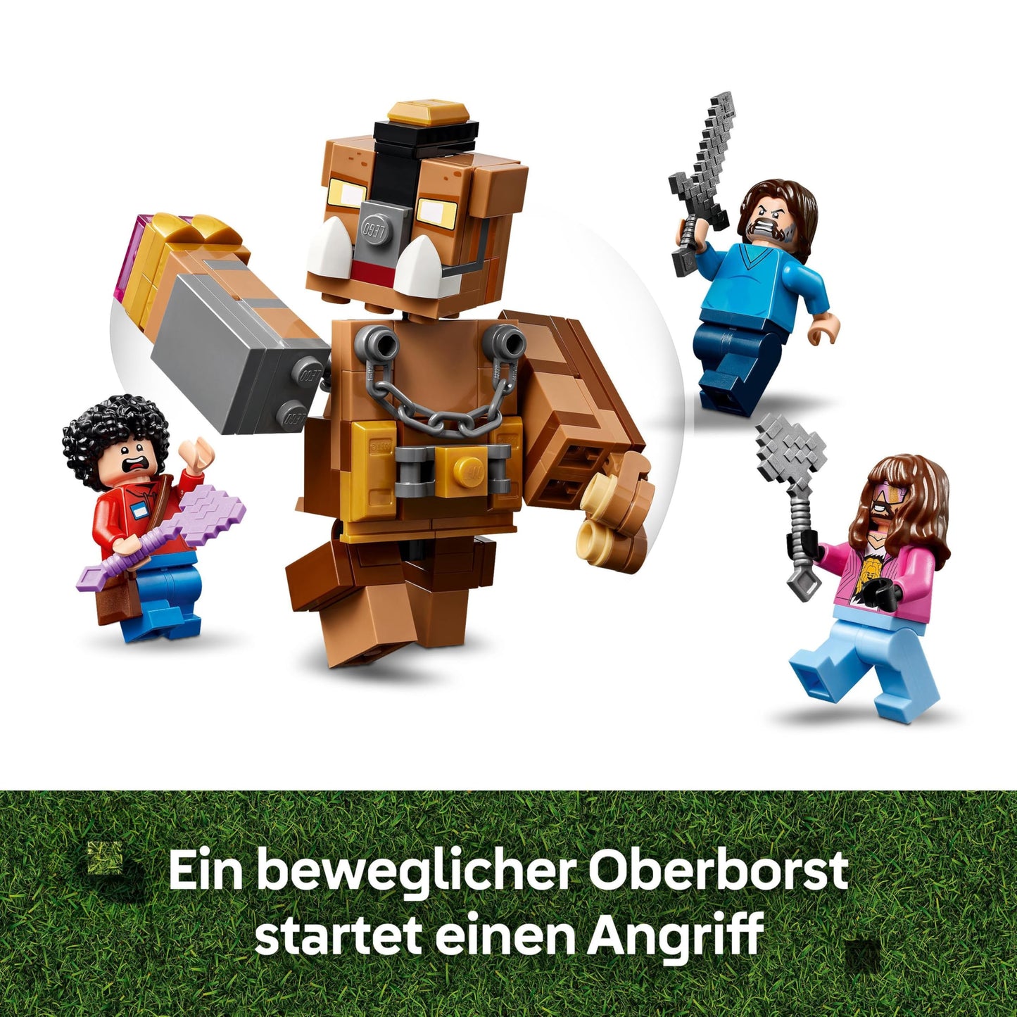 LEGO Minecraft Forest House with Boxing Ring - Interactive gaming toy - Baby-Zombie, Steve, Garret, and Henry minifigures - Gamer gift for boys, girls, and video game fans ages 10 and up - 21272