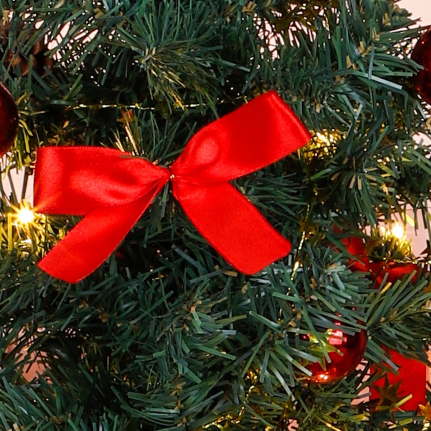 Household International HI Artificial Christmas Tree 75 cm Decorated and decorated fir tree with lights for Christmas.