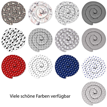 ekm trade XXL 200 cm bed snake for allergy sufferers bed pillow nursing pillow bed roll decorative pillow bed surround snake handmade 100% cotton (30, 200 cm)