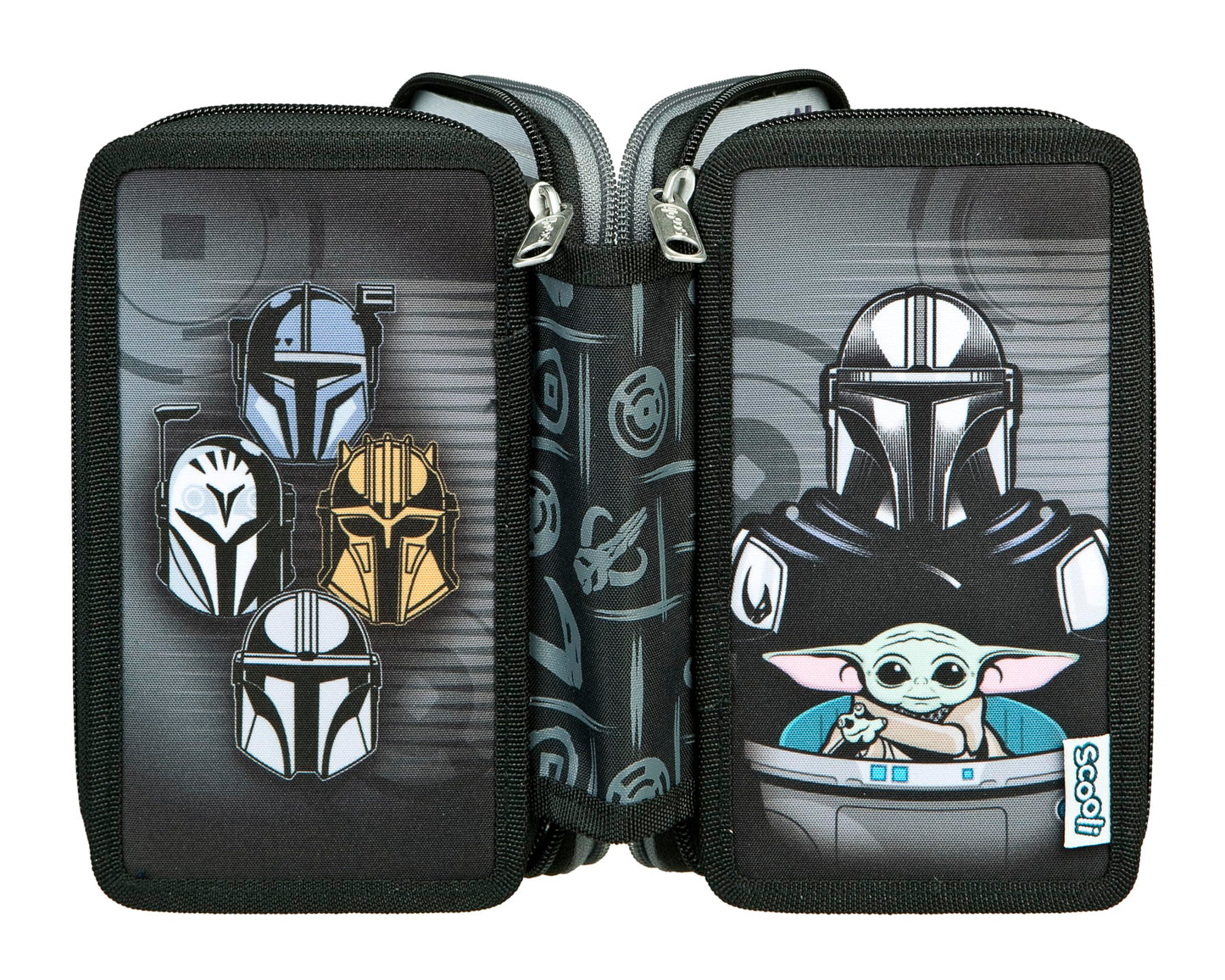 Scooli - Tripledecker Star Wars - Filled student case with high-quality pens & accessories - Ideal for school, leisure, and on the go - from 6 years