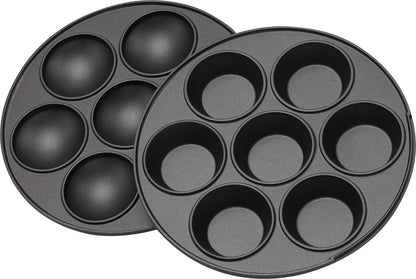 Melissa 16250072 3in1 Donut, Muffin, and Popcake Maker with 3 interchangeable baking plates, Red Metallic