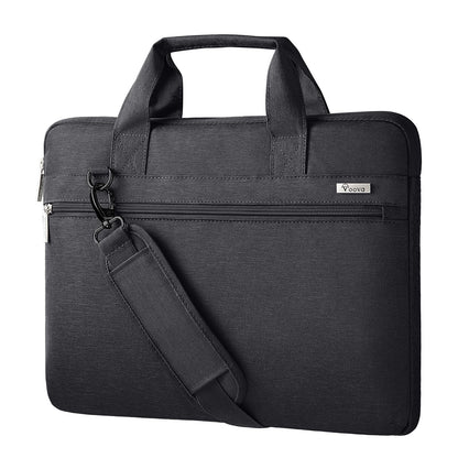 Voova laptop bag for 17 17.3 inch laptops, shoulder bag, carrying case, 360° protection, waterproof, shockproof, black 17.3 inch notebook bag.