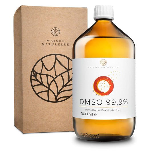 MAISON NATURELLE ® DMSO 99.9% - 1000 ml in amber glass | Dimethylsulfoxide solution in pharmaceutical grade | Maison Naturelle | DMSO Drops - Highly pure & laboratory tested (1 l (1 pack))