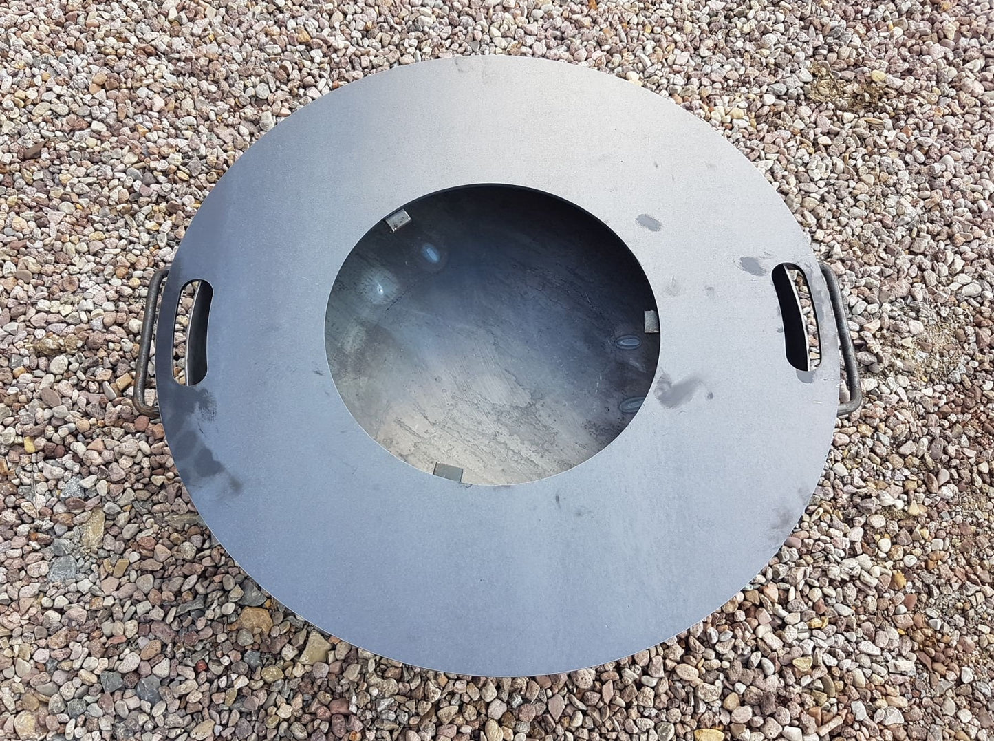 Czaja® fire plate 85 cm with grill grate | grill ring | grill plate | plancha - 5mm thick - universal size ideal for fire bowl, steel barrel, oil drum, fire barrel, steel drum kettle grills