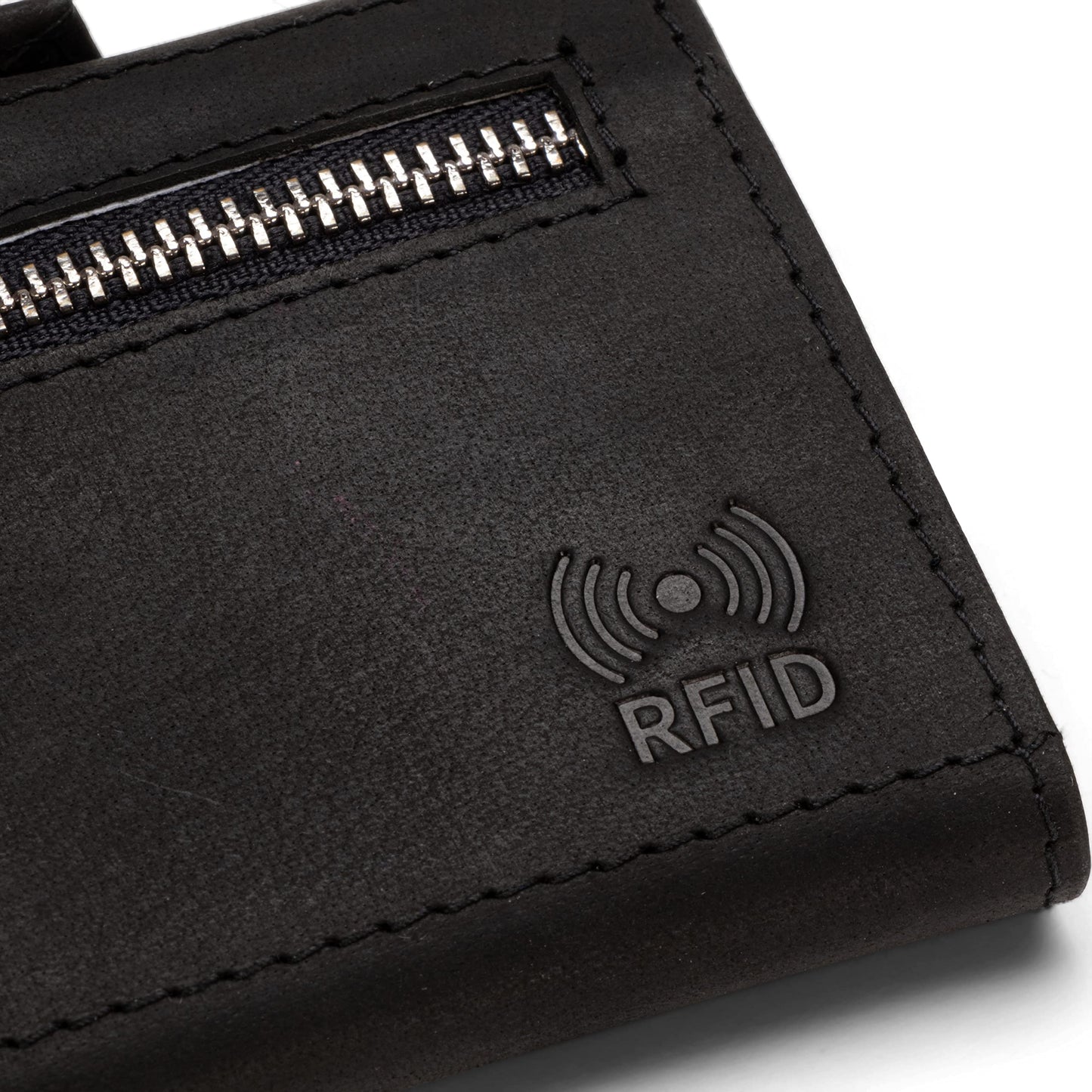 SERASAR | Leather Wallet for Men [Genius] with RFID Protection | Black | Genuine Leather | Cash and Coin Compartment | Includes Gift Box | Great Gift Idea | Men's Wallet