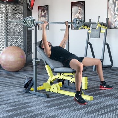 LIFERUN Squat Rack barbell stand, squat stand, adjustable barbell rack height adjustable, multifunctional barbell rack for gym home weightlifting bench press up to 250 kg (Yellow)