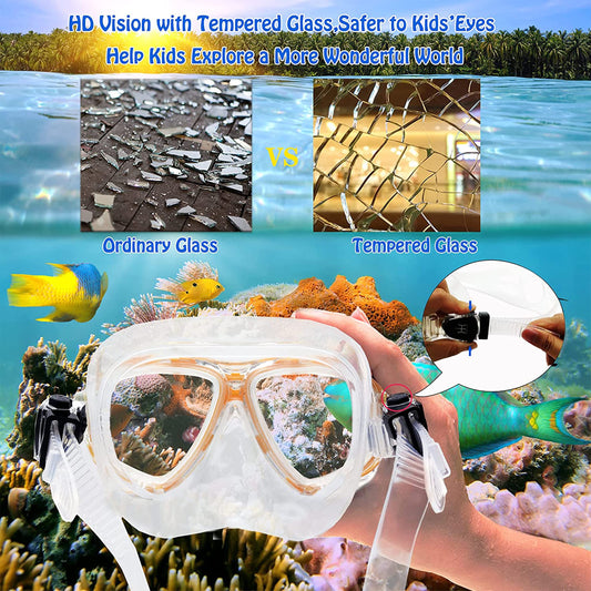 HH HHAO SPORT Snorkel Set for Kids with Fins