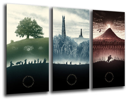 Mural - Lord of the Rings picture, 97 x 62 cm, wood print - XXL format - art print, 26111
