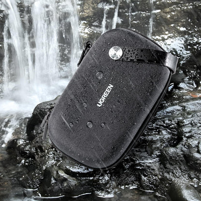 UGREEN Case Electronic Cable Bag Electronics Organizer Travel Case Pouch for chargers, hard drives, accessories, cables, USB drives, SD cards, USB hubs, camera equipment (Black)