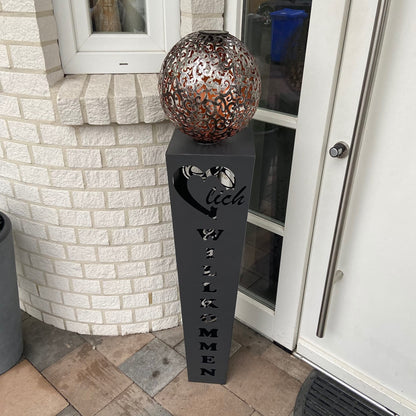 A. Weyck Tools decorative column garden column Welcome Metal #639