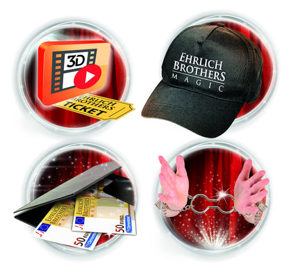 Clementoni Ehrlich Brothers Street Magic - Magic kit for kids aged 8 and up - includes equipment for 40 stunning tricks and 3D tutorial videos 59299