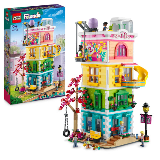 Lego Friends Heartlake City Community Center - Creative Toy - 5-story building with 6 minifigures, a dog figure, and accessories - Gift for girls and boys aged 9 and up - 41748