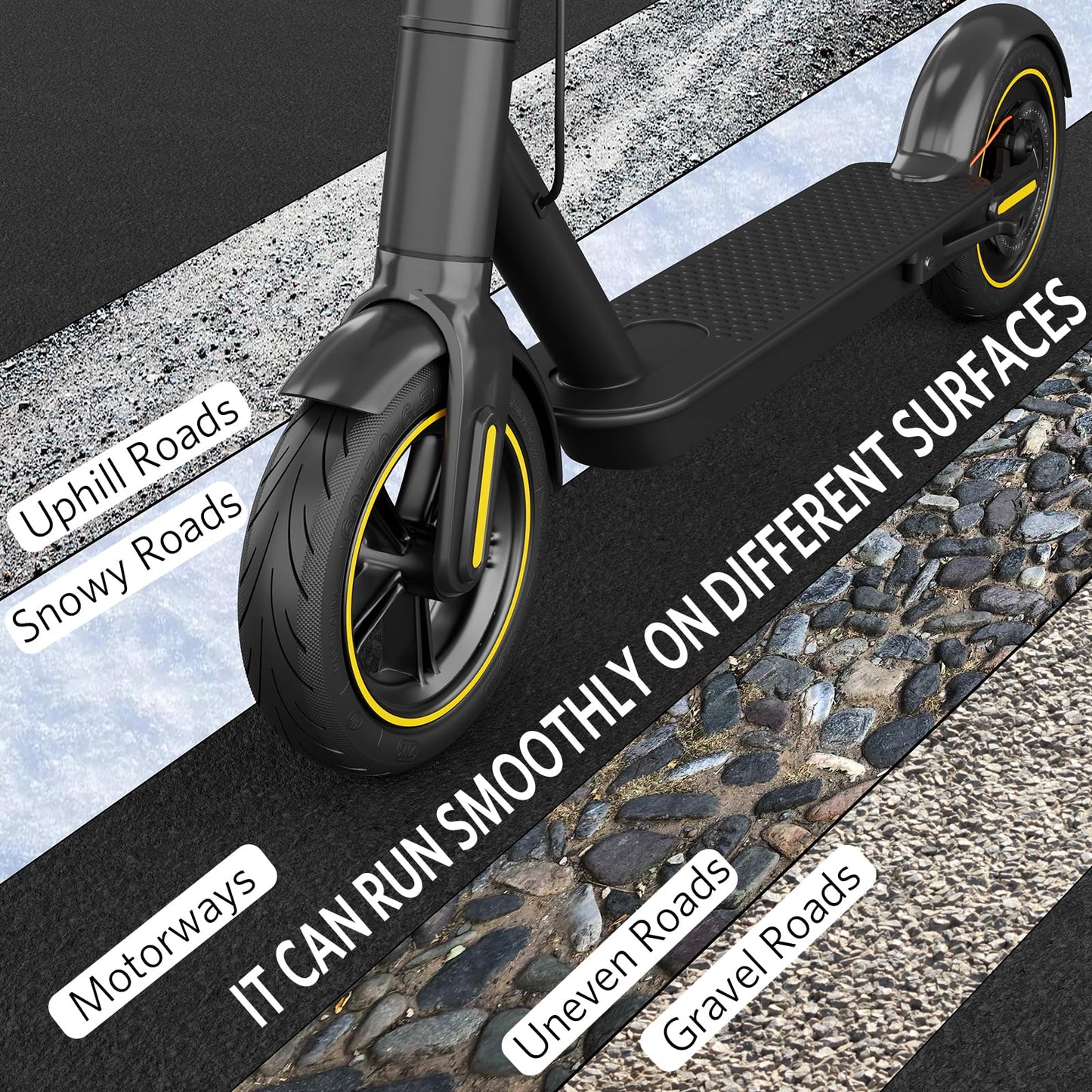 OUXI 10 inch tire self-repairing Jelly Glue replacement tire for Ninebot G30Max / G30D with mounting tool for electric scooter, 60/70-6.5 inch replacement wheels, high elastic electric scooter tires (2 pack)