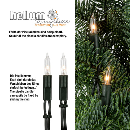 Illuminated indoor string lights powered by electricity, mini string lights with 100 clear warm bulbs, 14.85m lit up, green cable with 100 lights and plug for Christmas <59 lumens 839012