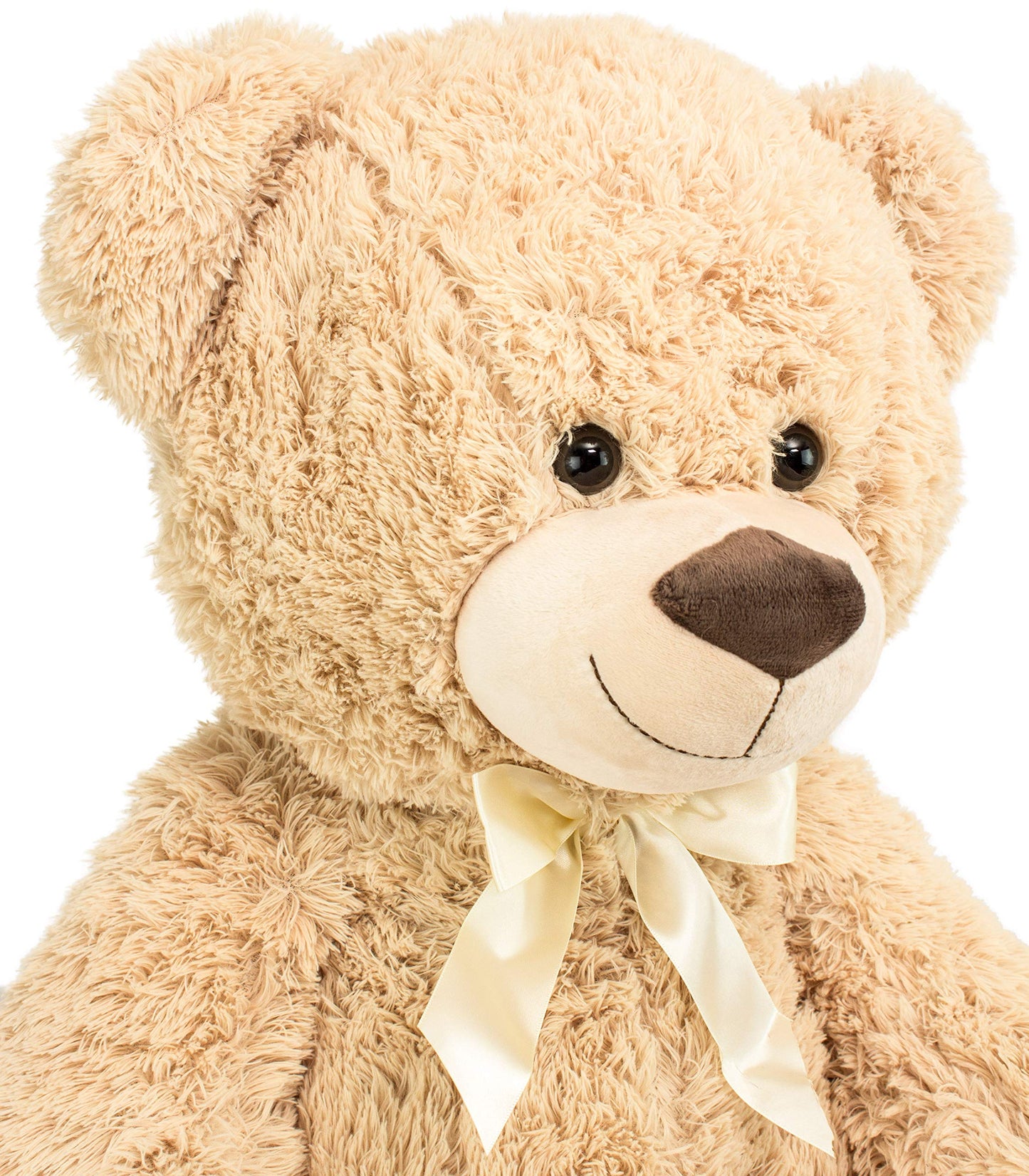 BRUBAKER XXL Teddy Bear 100 cm tall - Beige - plush toy cuddly toy