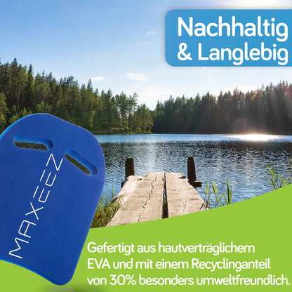 MAXEEZ® swim board for adults & children [from 15 kg] - swimming aid for improving swimming style - swim learning aid with ideal buoyancy - no water absorption.