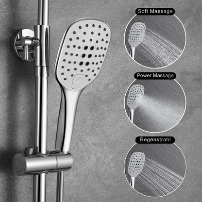 JOHO Thermostat Shower Set Shower System Rain Shower Shower Set Shower Mixer with 304 Stainless Steel Shower Head (Square 30x30cm)