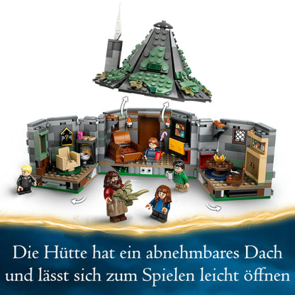 LEGO Harry Potter Hagrid's Hut: A Unexpected Visit set comes with 5 mini-figures and 2 animal figures. Also, Harry Potter's Hedwig in Privet Drive 4 set includes a toy owl for kids.