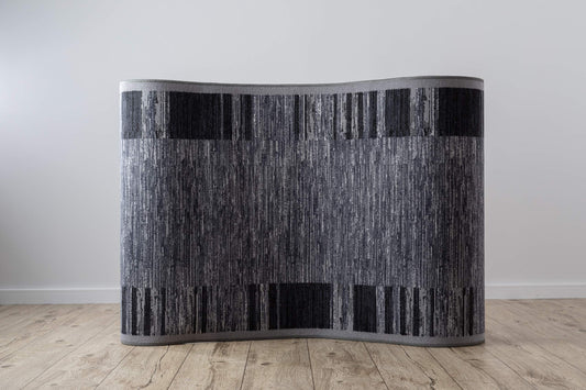 Rugsx Non-Slip Carpet Runner Adagio Gray - Modern short pile for kitchen, hallway & living room, cut to size, 90x190 cm