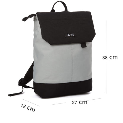 Ela Mo Women's Backpack - Daypack stylish and well thought out - Laptop Backpack for Women - Anti Theft Bag for School, College, Business (The Grey)