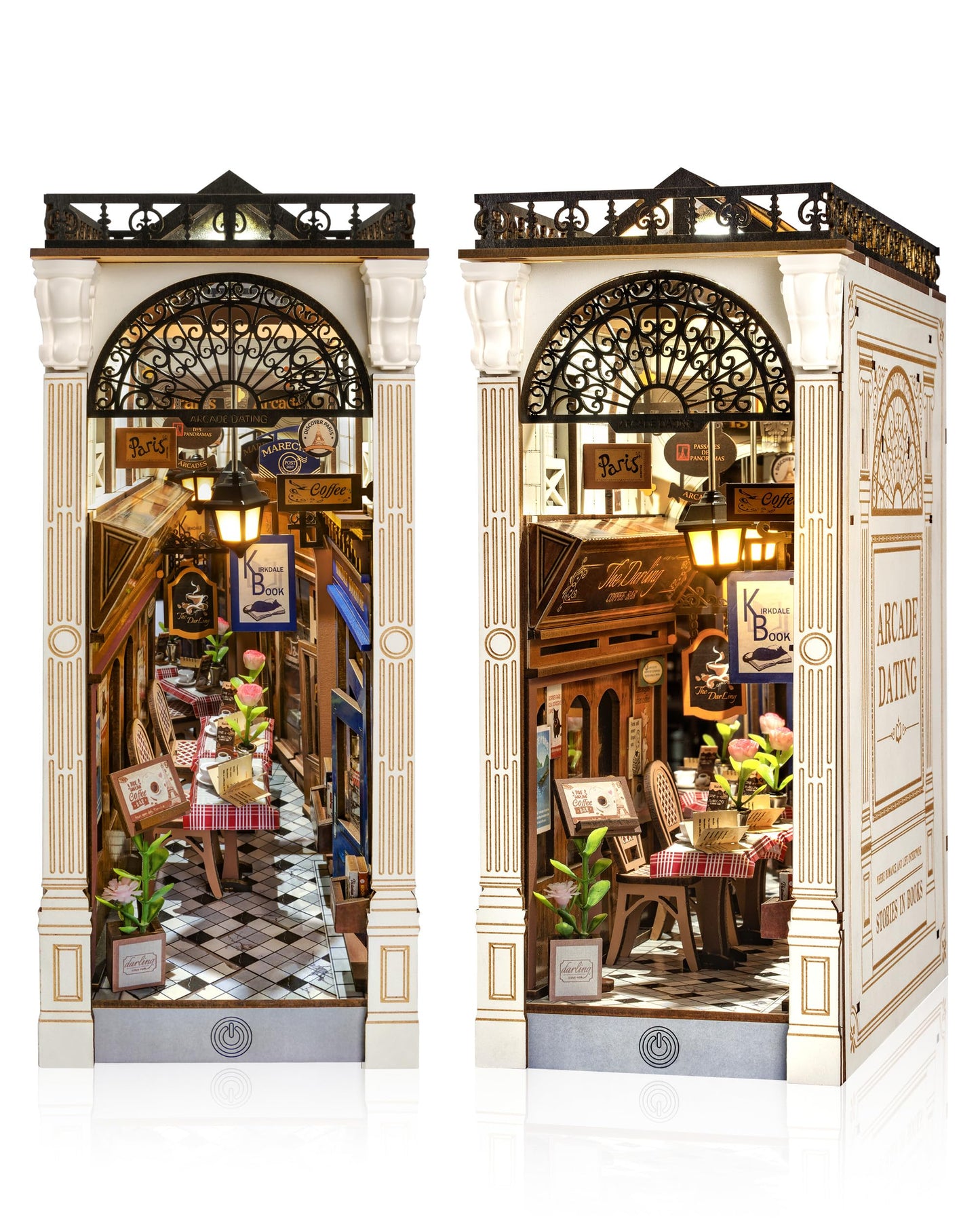 Rolife Book Nook Kit for adults DIY Miniature House with light for bookshelf library decoration arcade dating 3D puzzle wooden bookends adult Booknook