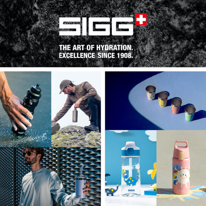 SIGG - Tritan drinking bottle - sports bottle Total Clear ONE MyPlanet Anthracite - carbonated drinks - dishwasher safe, leak-proof, scratch-resistant - BPA-free - sports & fitness - Grey - 0.75L
