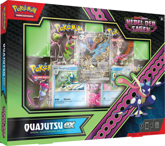 Pokémon Trading Card Game: Special Illustrations Collection Crimson & Purple - Tales of Myth City: Greninja-ex: 1 holographic full-art promo card, 2 holographic cards & 5 booster packs (German)