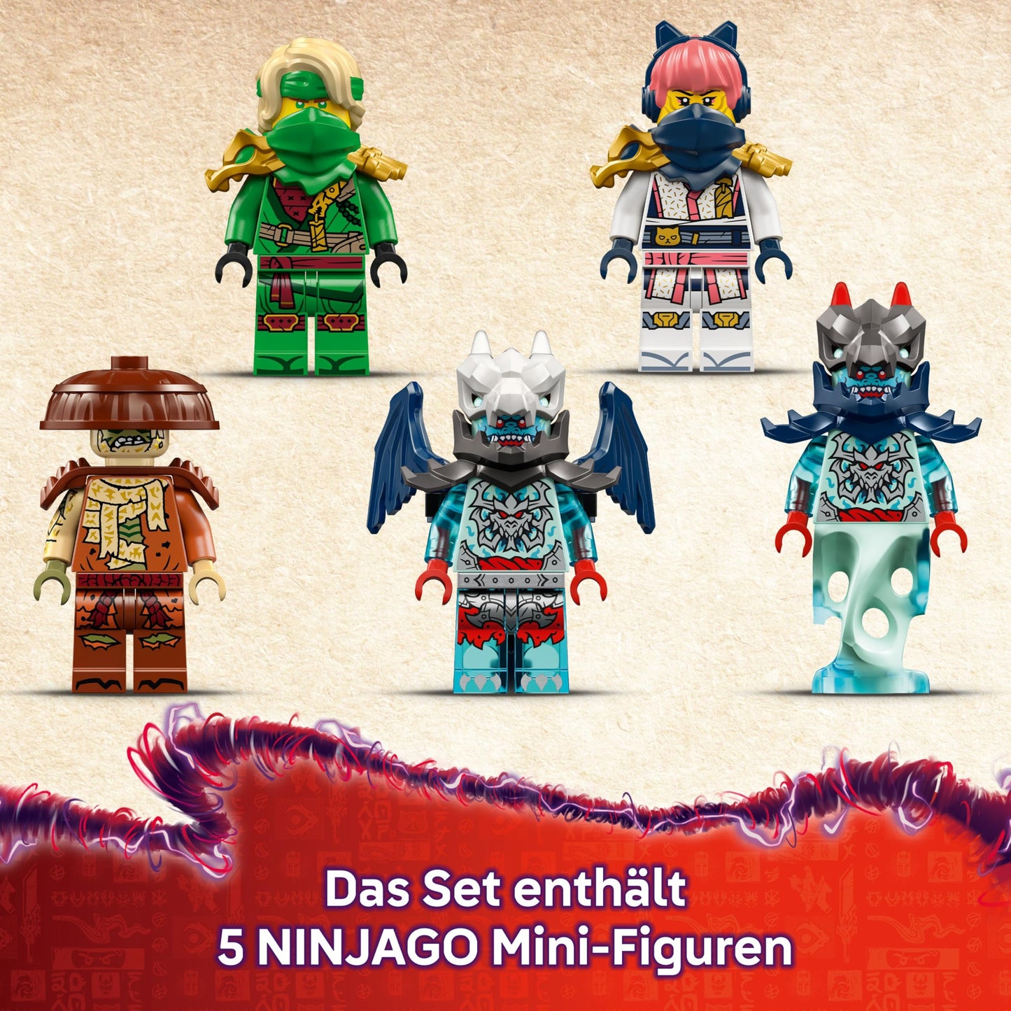 LEGO NINJAGO 2-in-1 Lloyd's Jet Mech - toy with 5 minifigures, dragons, equipment, and a flying motorcycle - gift for boys and fans of Rise of the Dragons aged 9 and up 71845