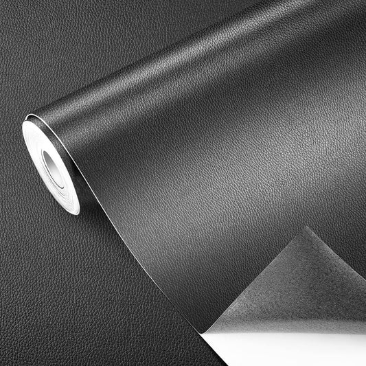 GELAISI artificial leather self-adhesive 60*200cm gray leather patch kit self-adhesive leather patches, leather-look film decorative film furniture film wallpapers leather repair upholstery for cabinet leather bag car seat sofa