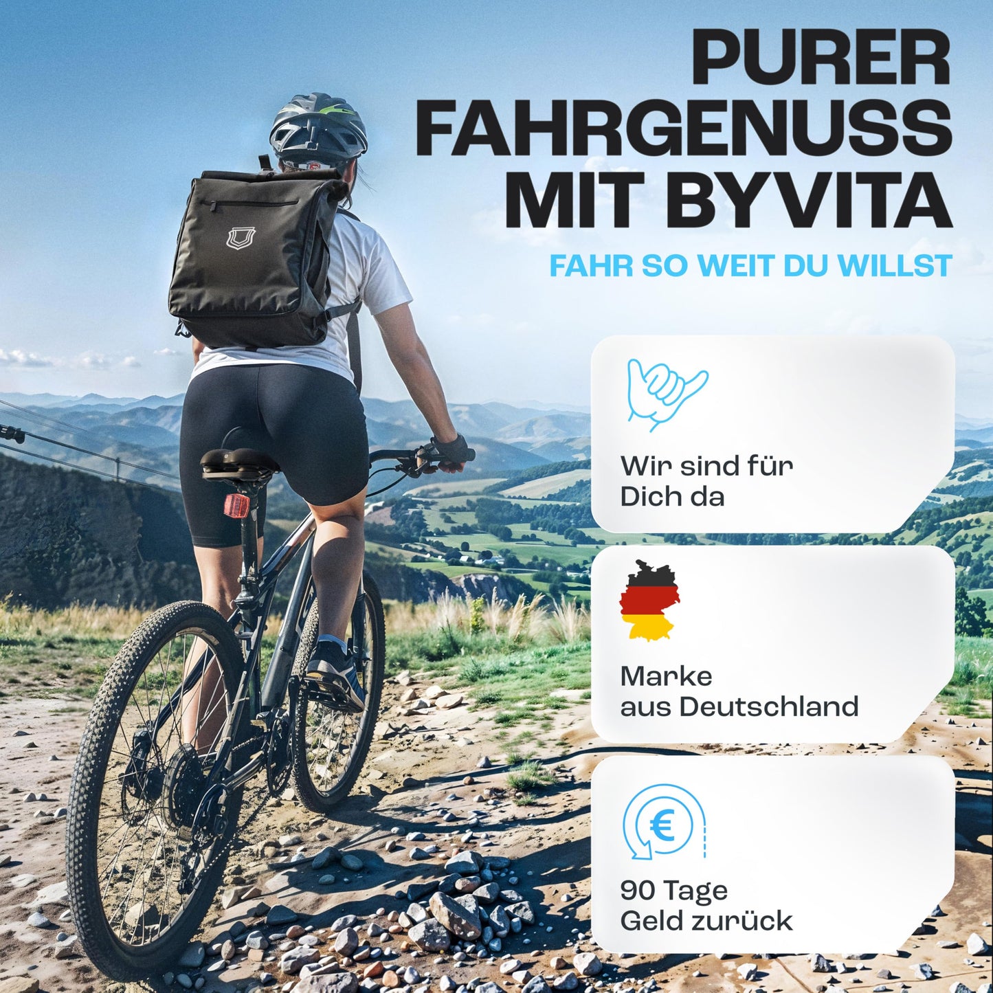 BYVITA bike saddle - with ErgoFoam+ for maximum riding comfort. Ergonomic bike saddle for men & women. Comfortable for both men and women (City).